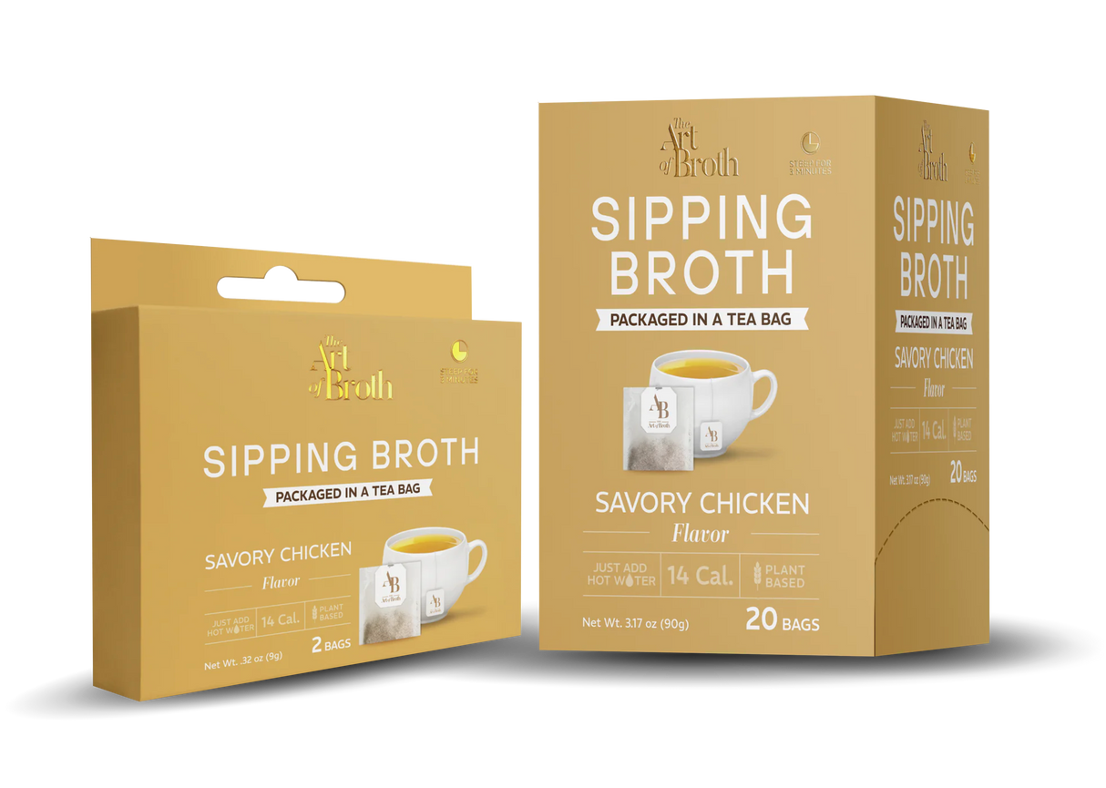 The Art of Broth: Savory Chicken, 20 Packets